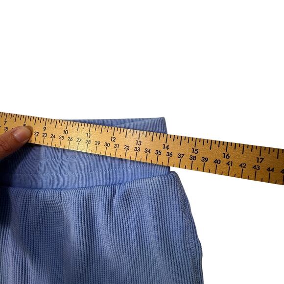 Sunnyside by Sundry Light Blue Waffle Knit Wide Leg Lounge Pants Women’s Sz S - Picture 4 of 8
